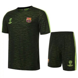 Authentique Maillot Formation Barcelone Champion Vert Fonce 2016