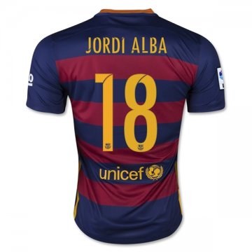 Maillot Barcelone Jordi Alba Domicile 2015 2016 Pas Cher Marseille