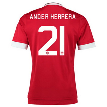 Maillot Manchester United Herrera Domicile 2015 2016 Remise prix