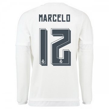Maillot Real Madrid Manche Longue Marcelo Domicile 2015 2016 Jusqu'à -65%