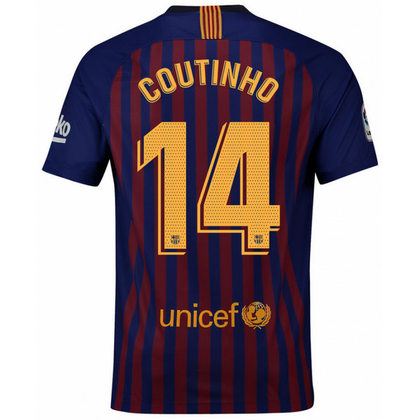 2018 2019 Homme Maillot Barcelone COUTINHO Domicile 2018 2019