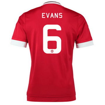Maillot Manchester United Evans Domicile 2015 2016 Grosses Soldes